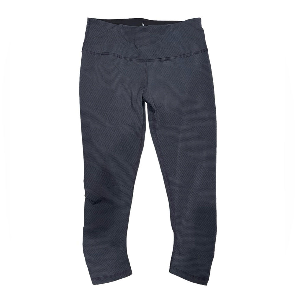 Prana Black Textured Crop Leggings